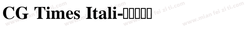 CG Times Itali字体转换